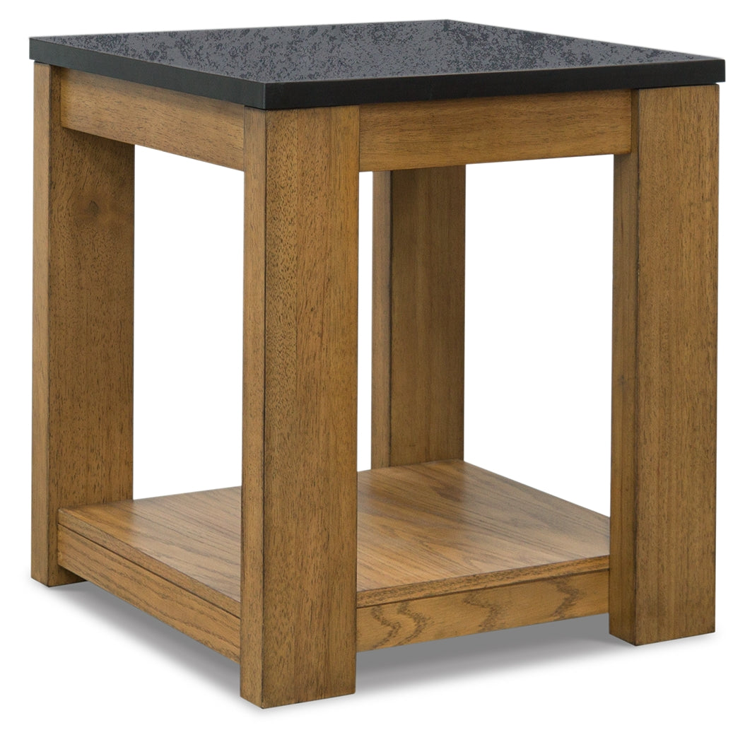 Quentina Brown/Black Lift-top Coffee Table and 2 End Tables
