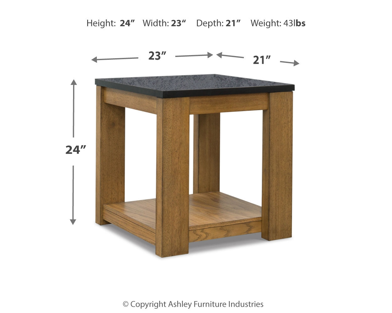 Quentina Brown/Black Lift-top Coffee Table and 2 End Tables