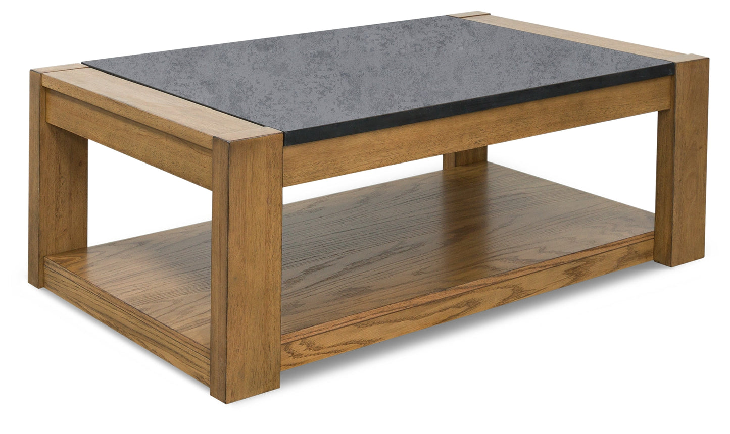 Quentina Brown/Black Lift-top Coffee Table and 2 End Tables