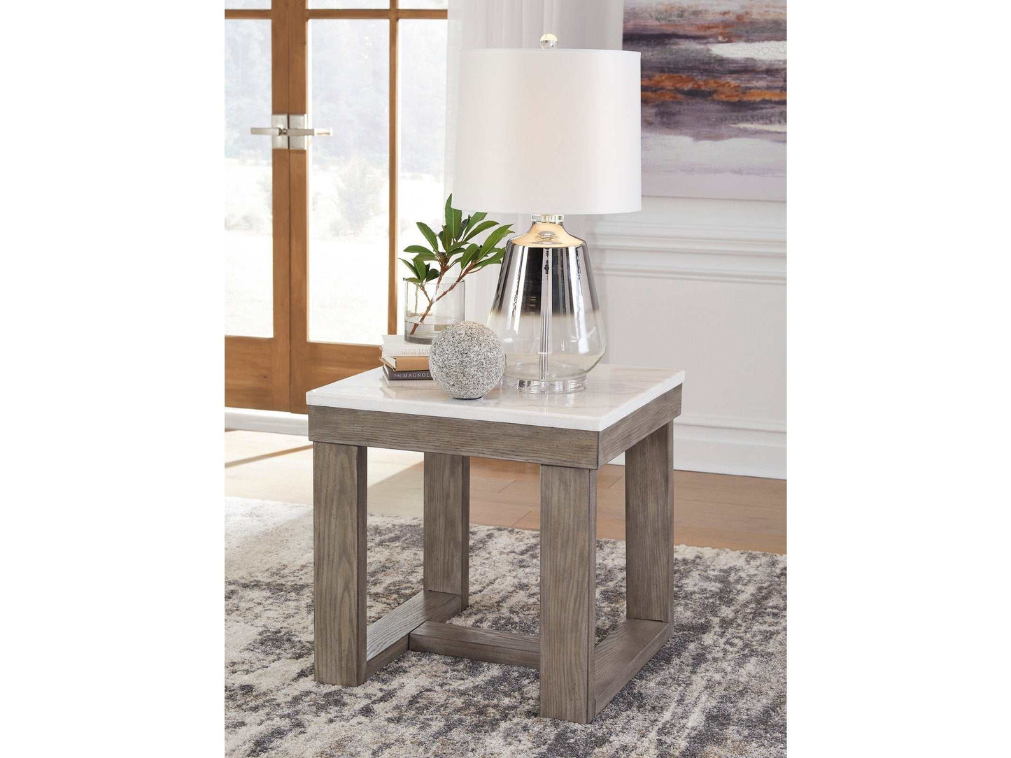 Loyaska Brown & Ivory End Table