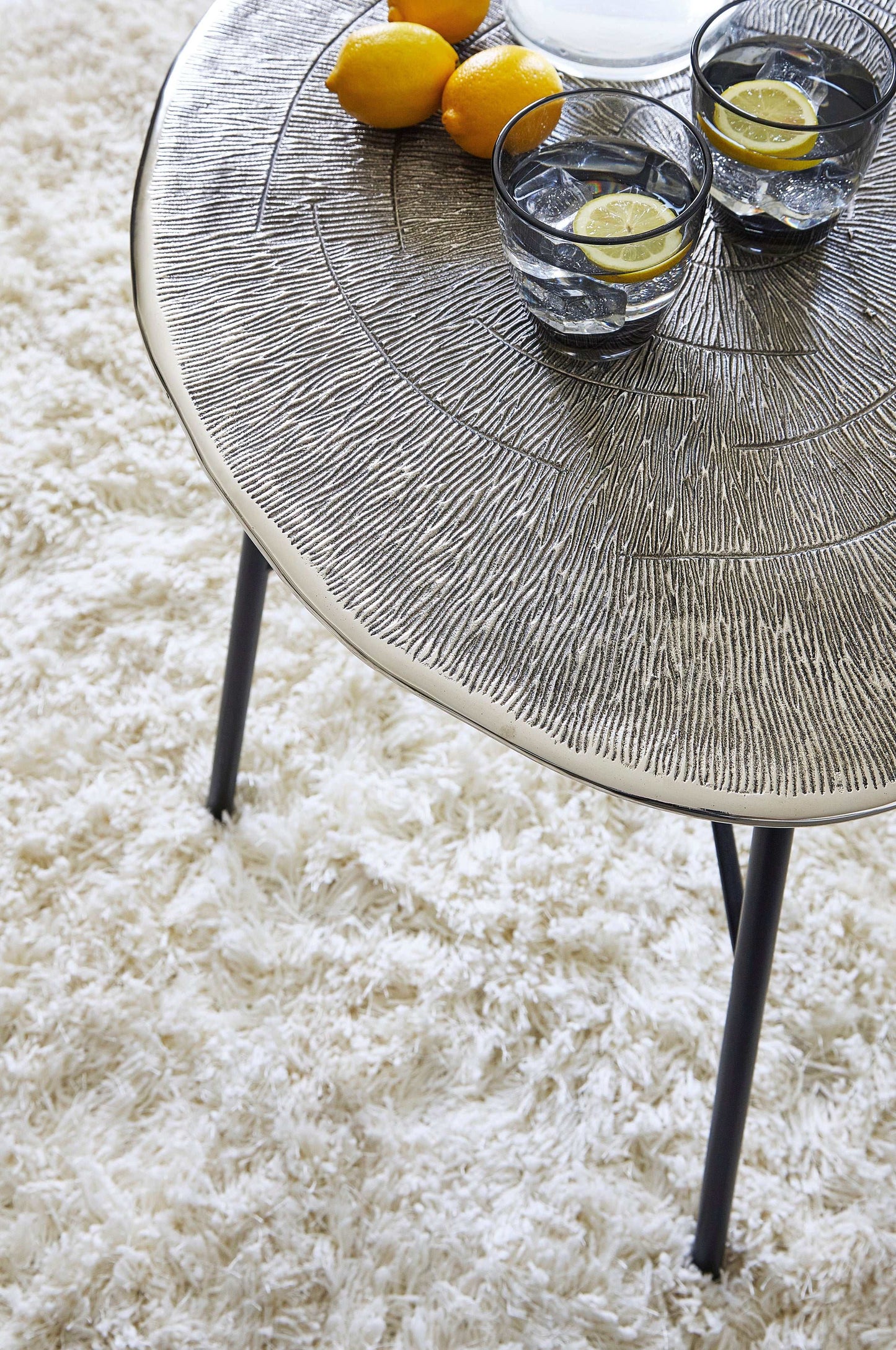 Laverford Chrome/Black End Table