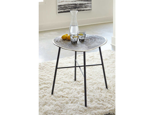 Laverford Chrome/Black End Table