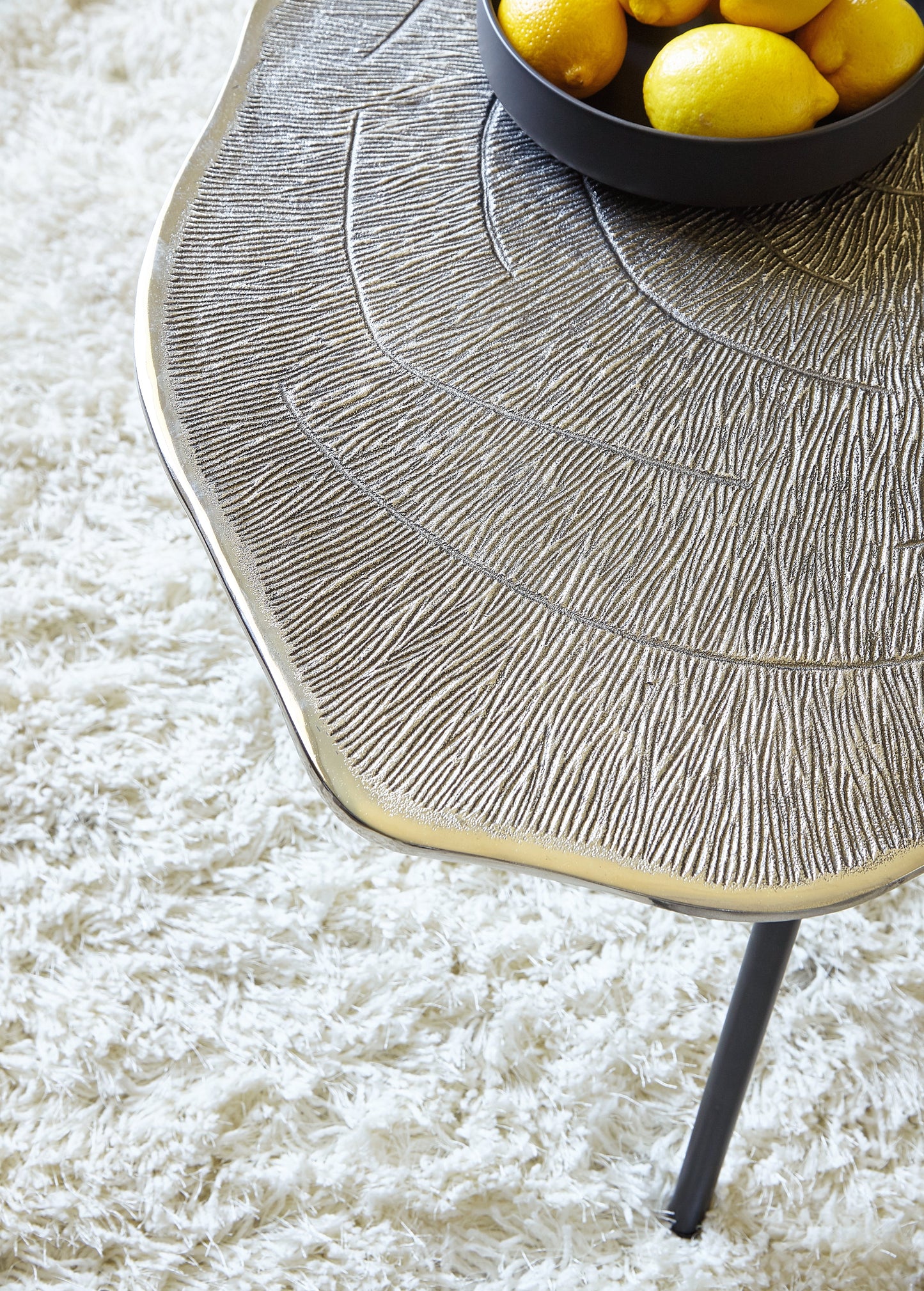 Laverford Chrome/Black Coffee Table and 2 End Tables