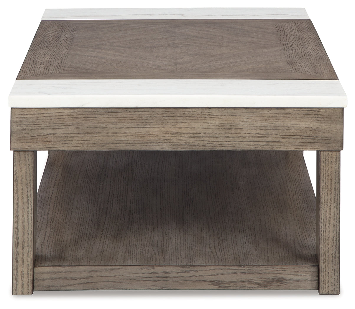 Loyaska Grayish Brown/White Lift-top Coffee Table and 2 End Tables