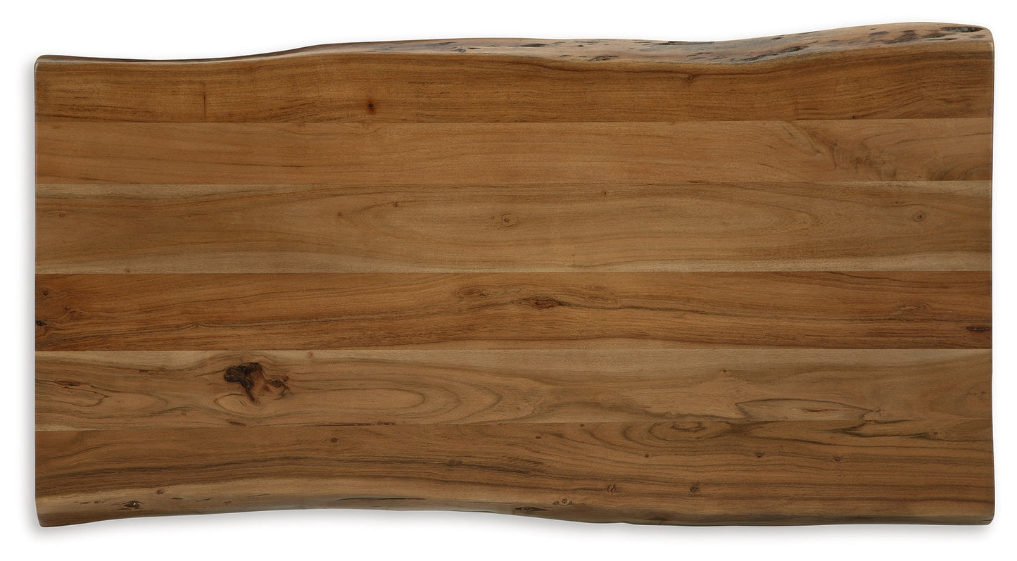 Fortmaine Brown/Black Coffee Table and 2 End Tables