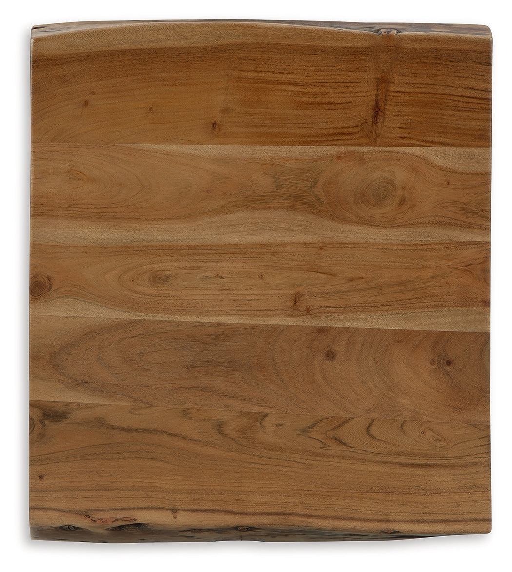 Fortmaine Brown/Black Coffee Table and 2 End Tables