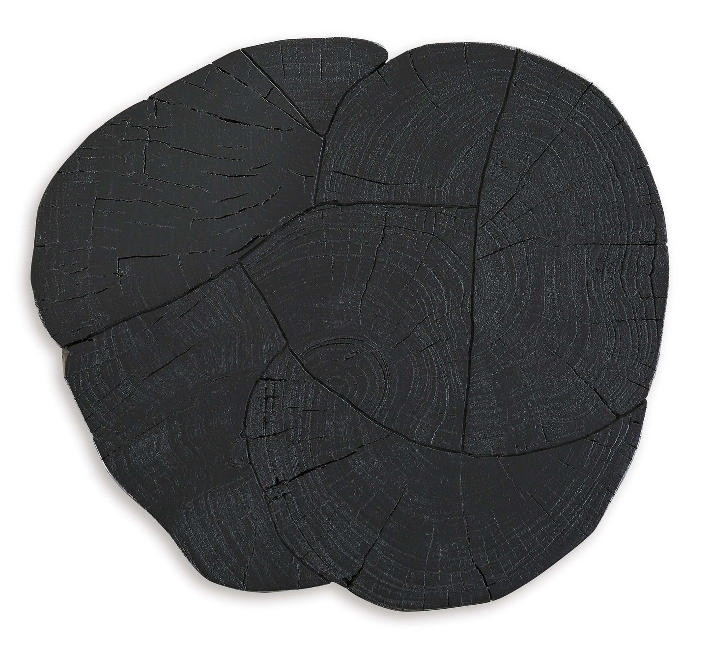 Wimbell Black Solid Wood Live Edge End Table