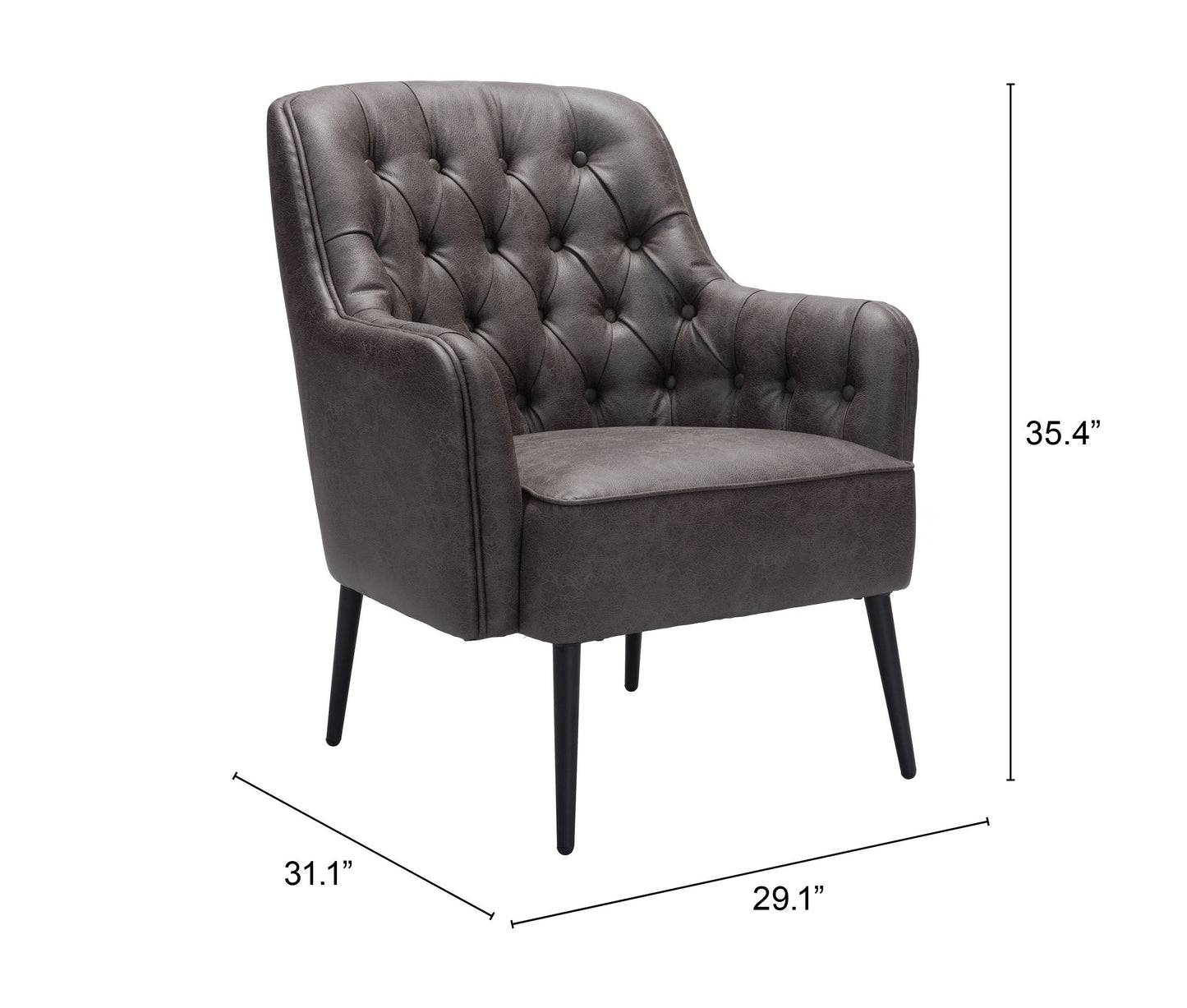 Tasmania Vintage Black Accent Chair - Ornate Home