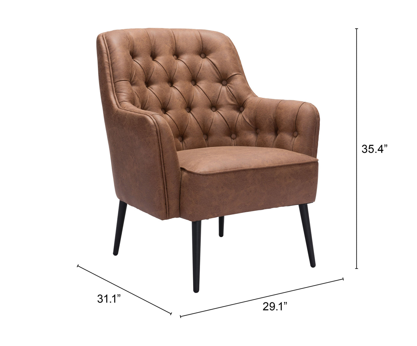 Tasmania Vintage Brown Accent Chair - Ornate Home