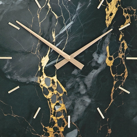 Teague Black/Gold Wall Clock- Viva Furn
