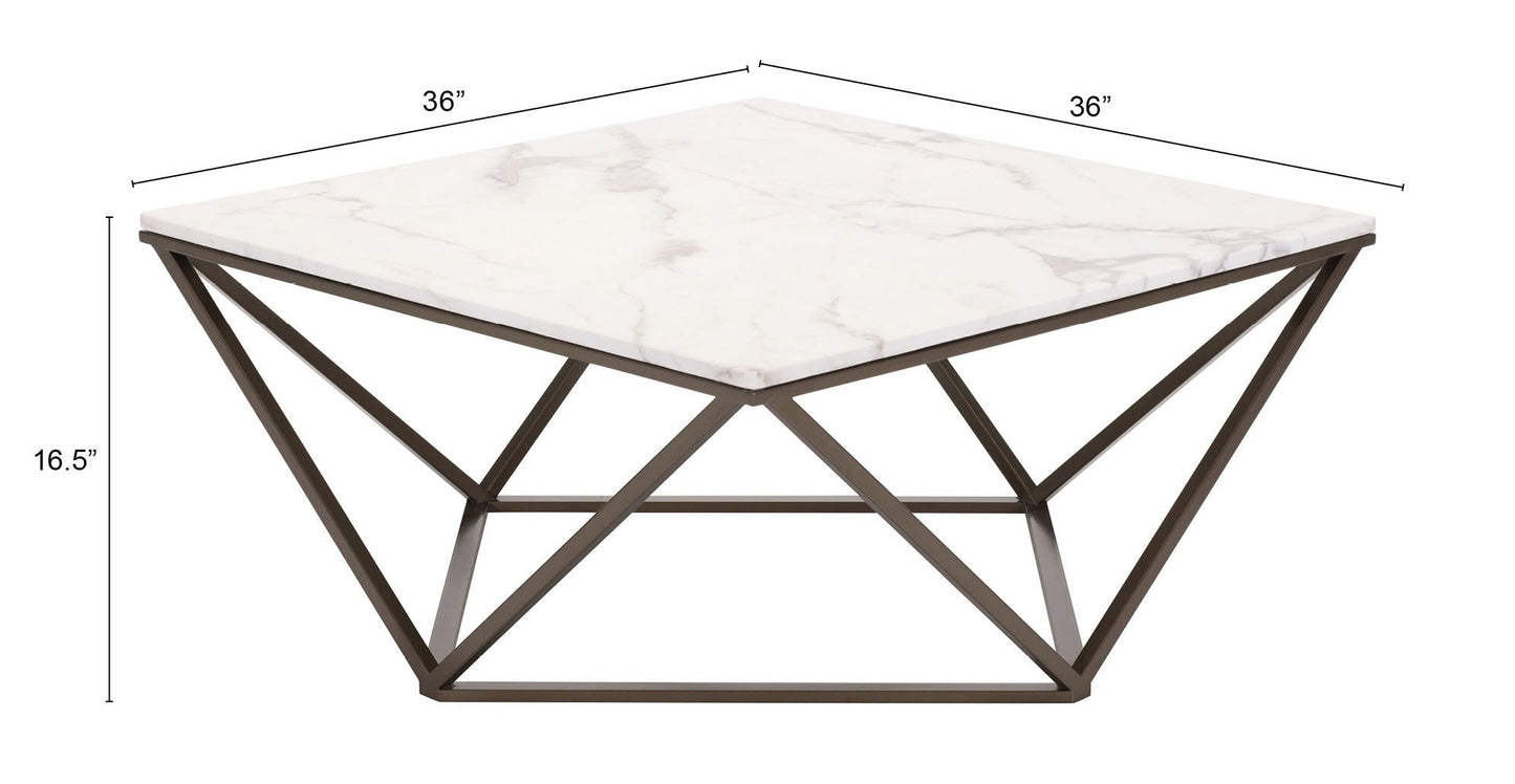 Tintern White & Antique Bronze Coffee Table - Ornate Home