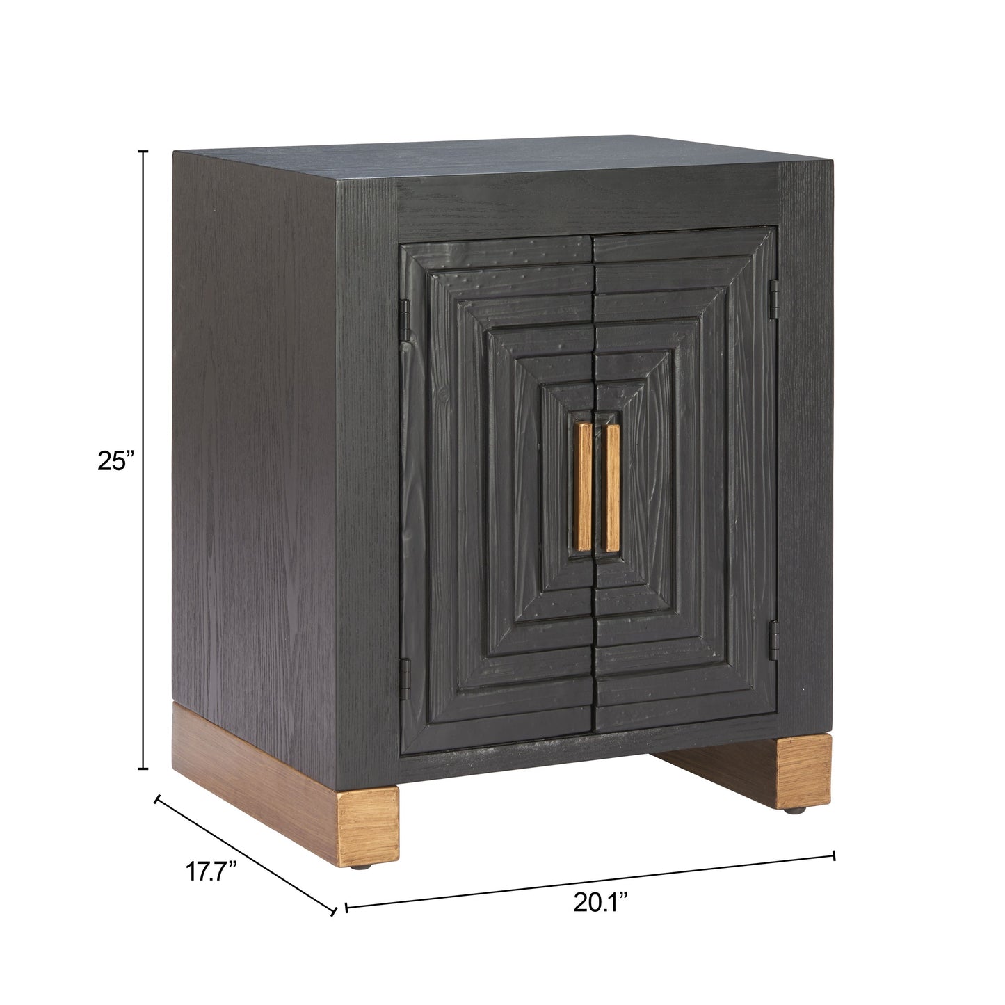 Trazo Black Side Table - Ornate Home