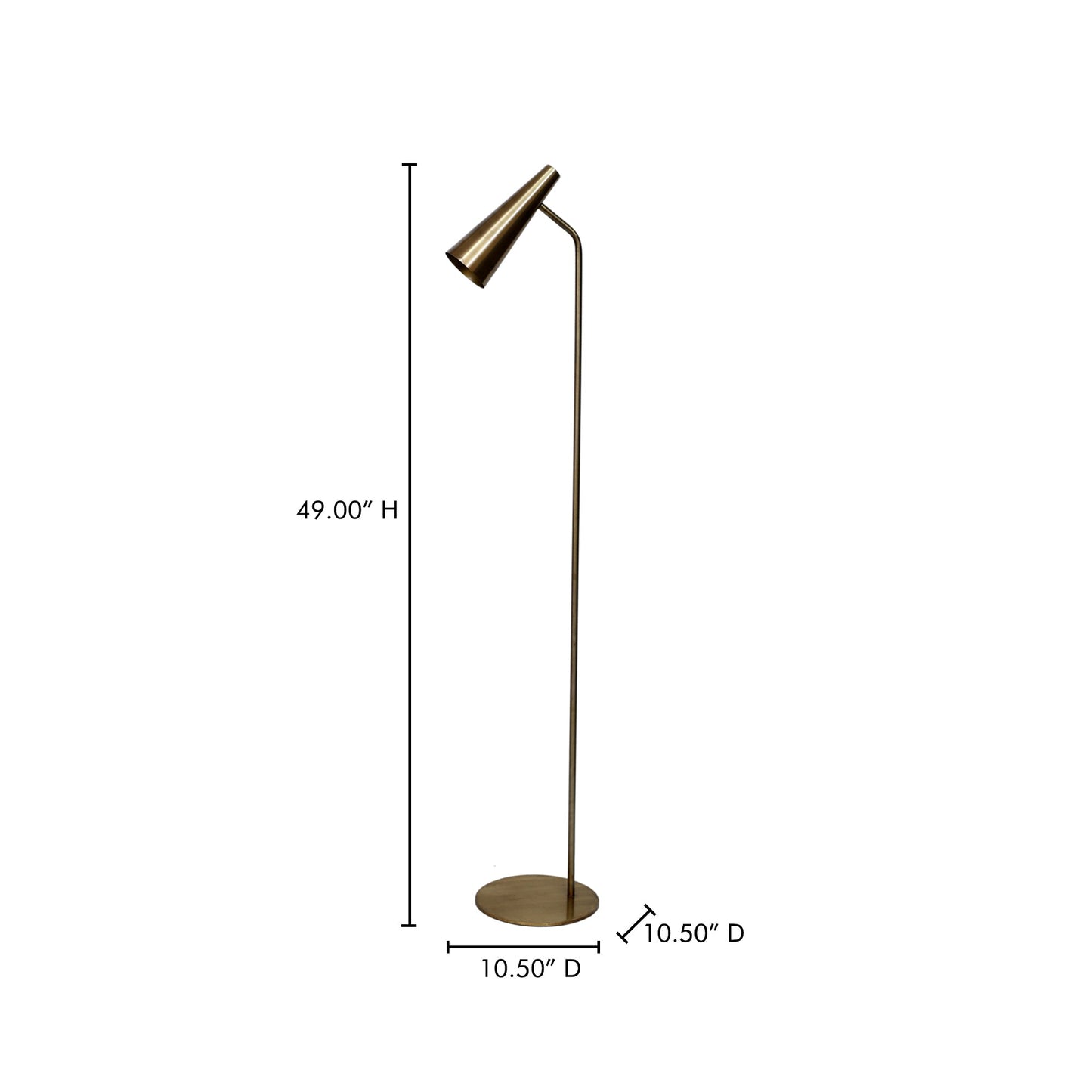 Trumpet Gold Floor Lamp - Ornate Home
