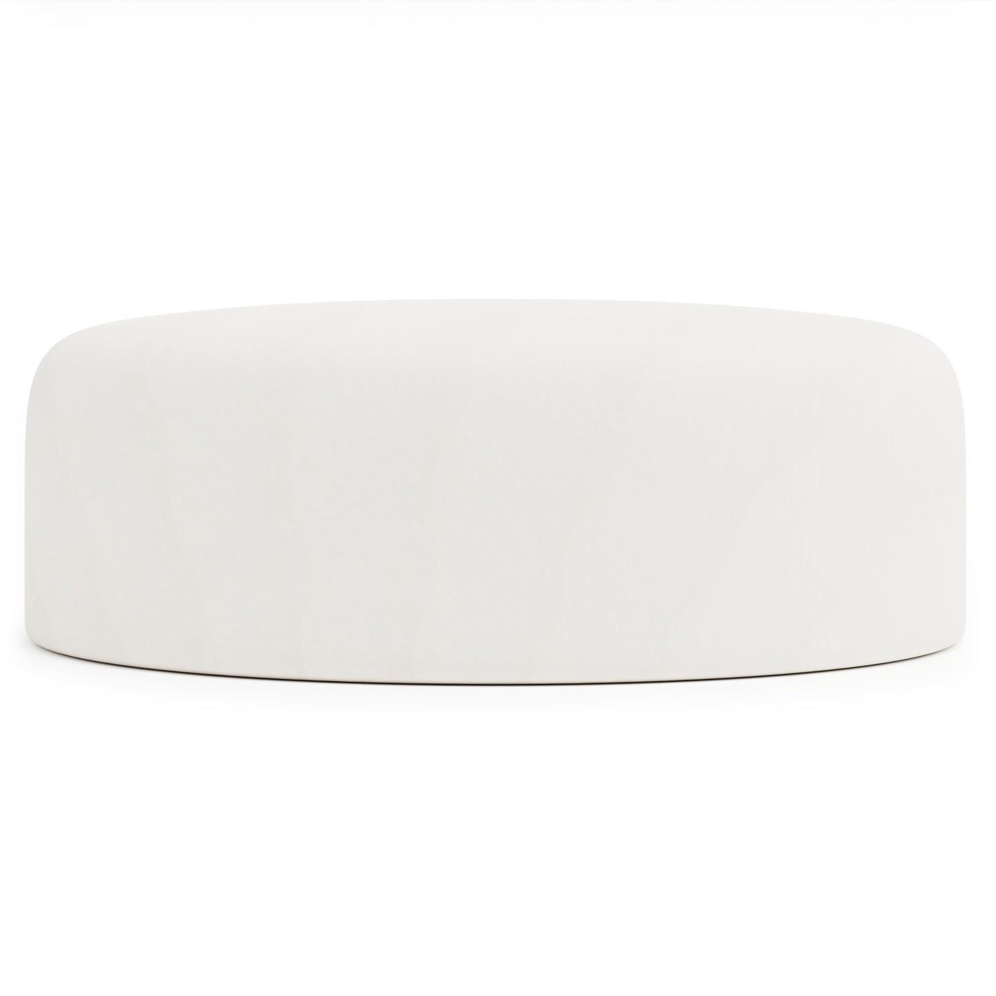 Tyre White/Cream Leather Ottoman - Ornate Home