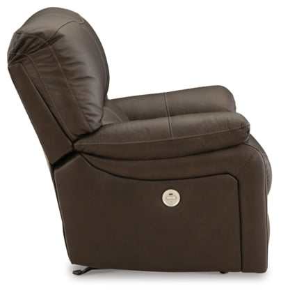 Leesworth Dark Brown Power Rocker Recliner