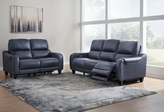 Mercomatic Ocean Power Reclining Sofa and Loveseat