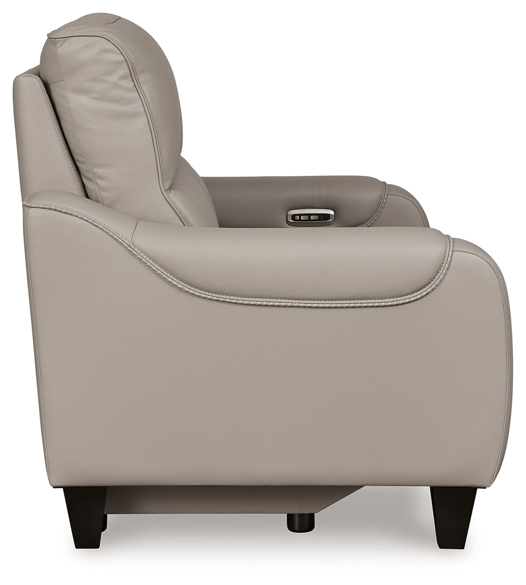 Mercomatic Gray Power Reclining Sofa, Loveseat and Recliner
