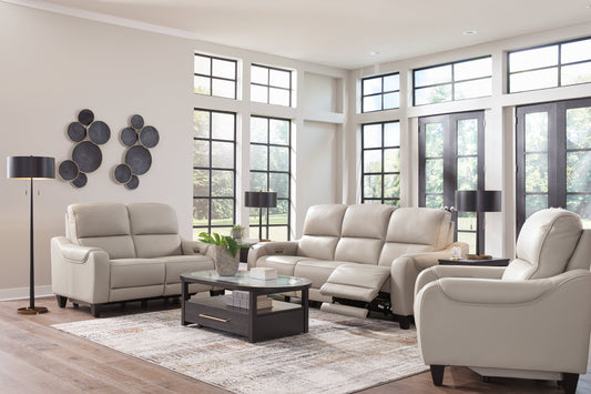 Mercomatic Gray Power Reclining Sofa, Loveseat and Recliner