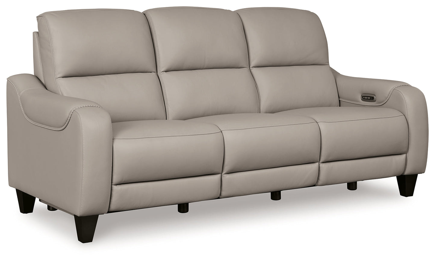 Mercomatic Gray Power Reclining Sofa, Loveseat and Recliner