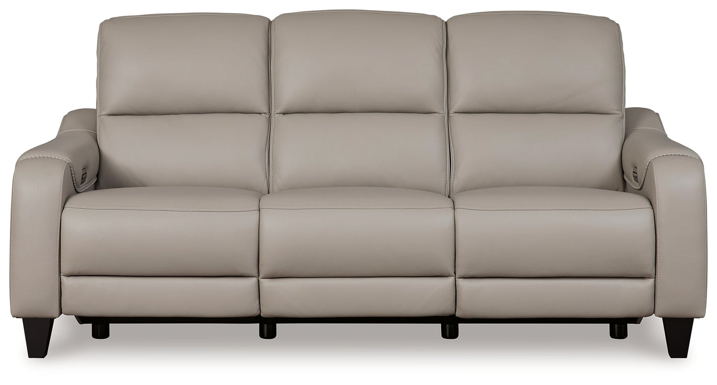 Mercomatic Gray Power Reclining Sofa, Loveseat and Recliner