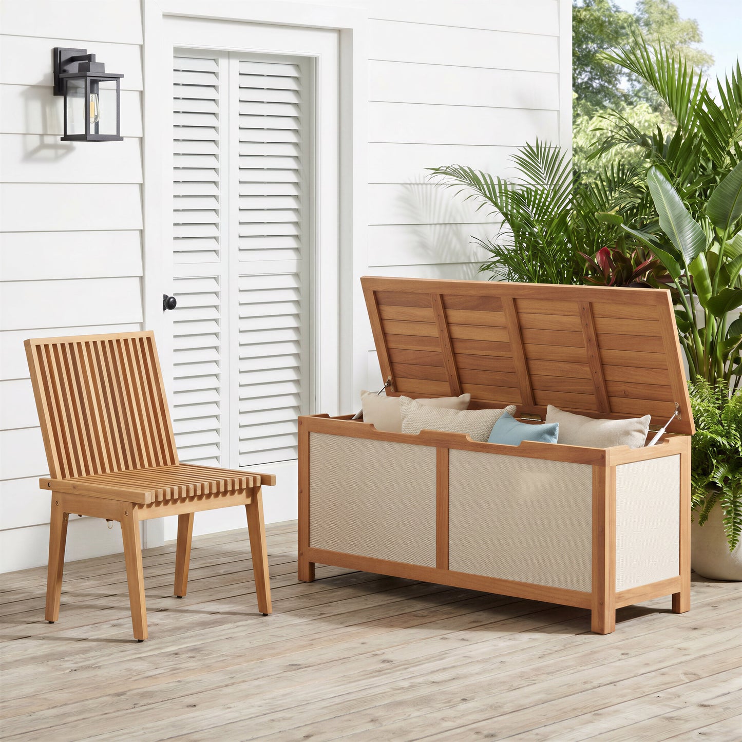 Valtan Natural Outdoor Storage Chest - Ornate Home
