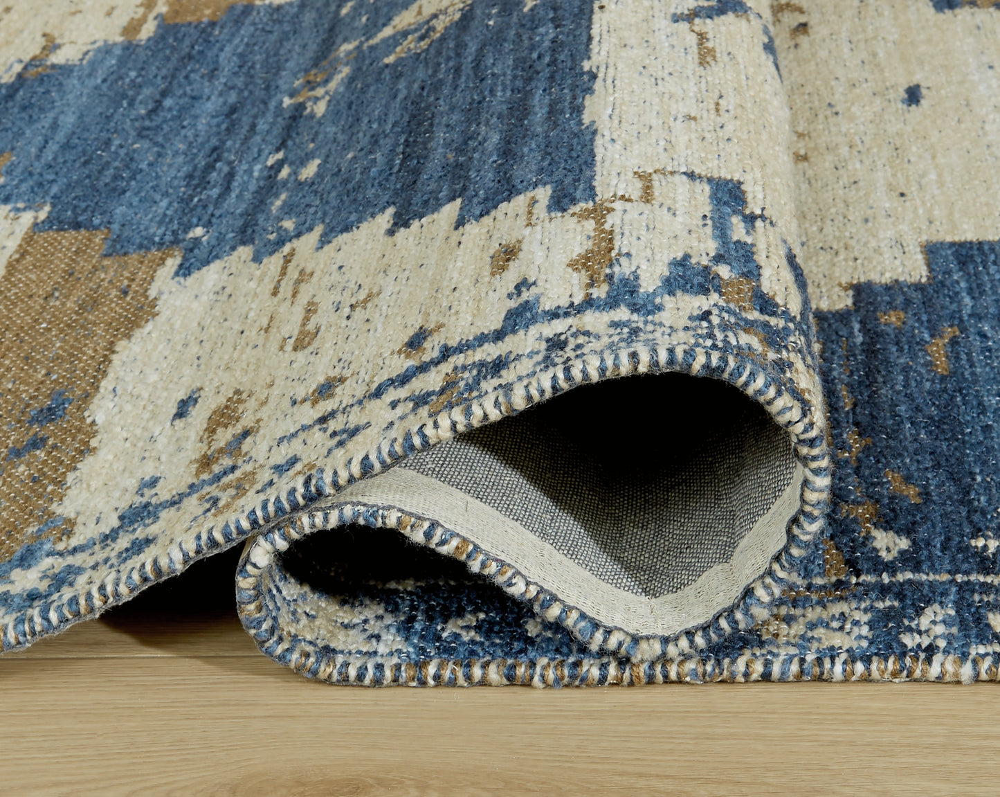 Varnler Blue/Brown/Tan 8' x 10' Rug- Viva Furn