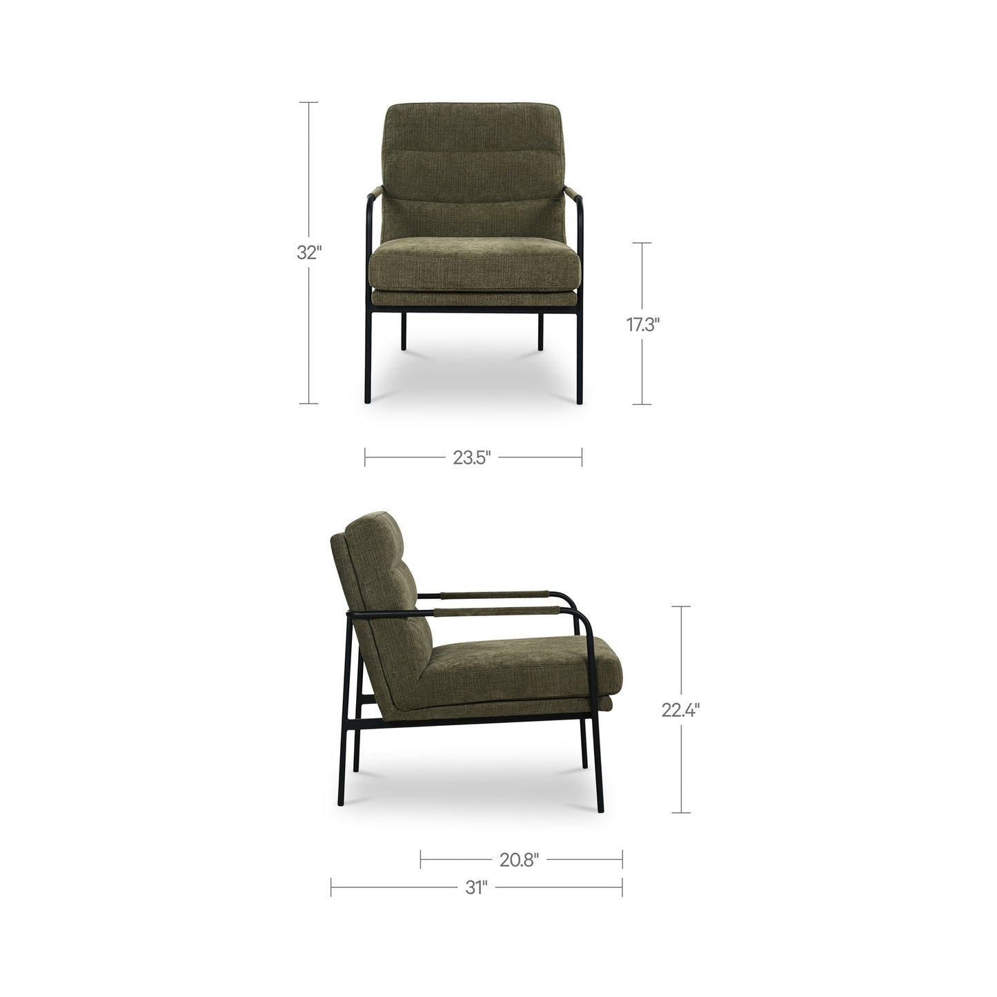Verlaine Olive Chair - Ornate Home