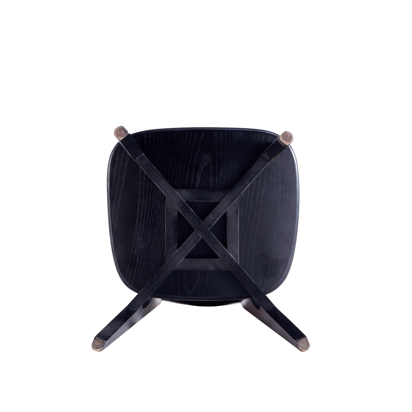 Versailles Round Dining Chair in Black and Natural Cane (set of 4) - Ornate Home