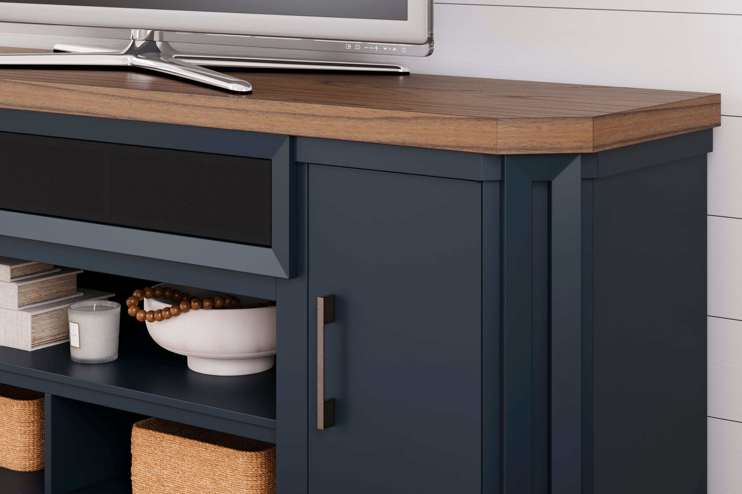 Landocken Brown & Blue  83" TV Stand