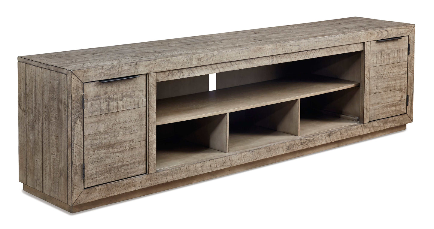 Krystanza Weathered Gray 92" TV Stand
