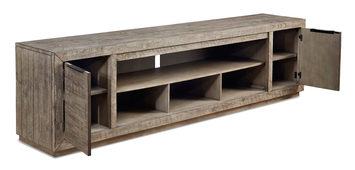Krystanza Weathered Gray 92" TV Stand