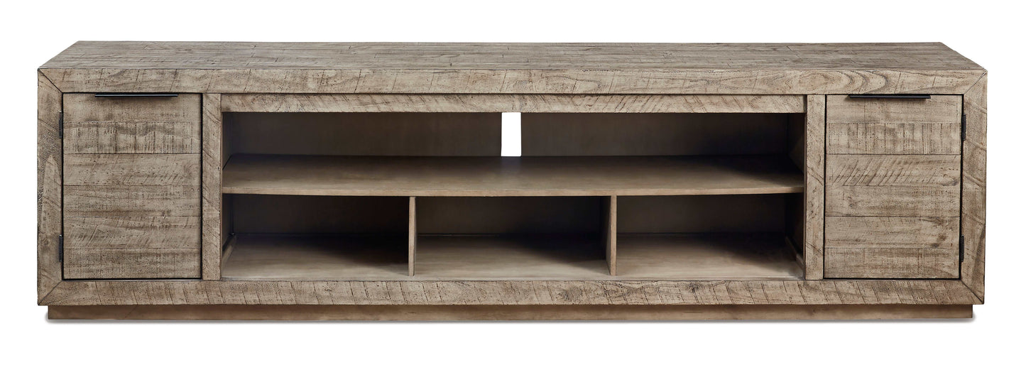 Krystanza Weathered Gray 92" TV Stand