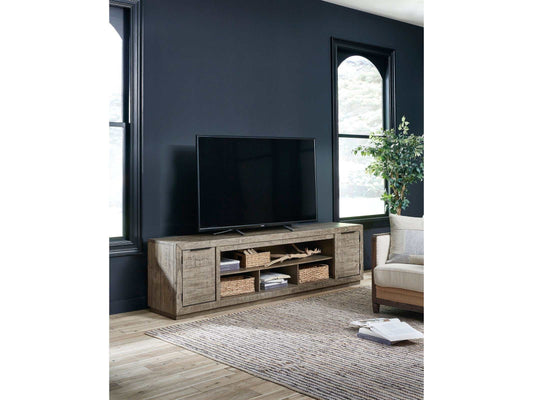 Krystanza Weathered Gray 92" TV Stand