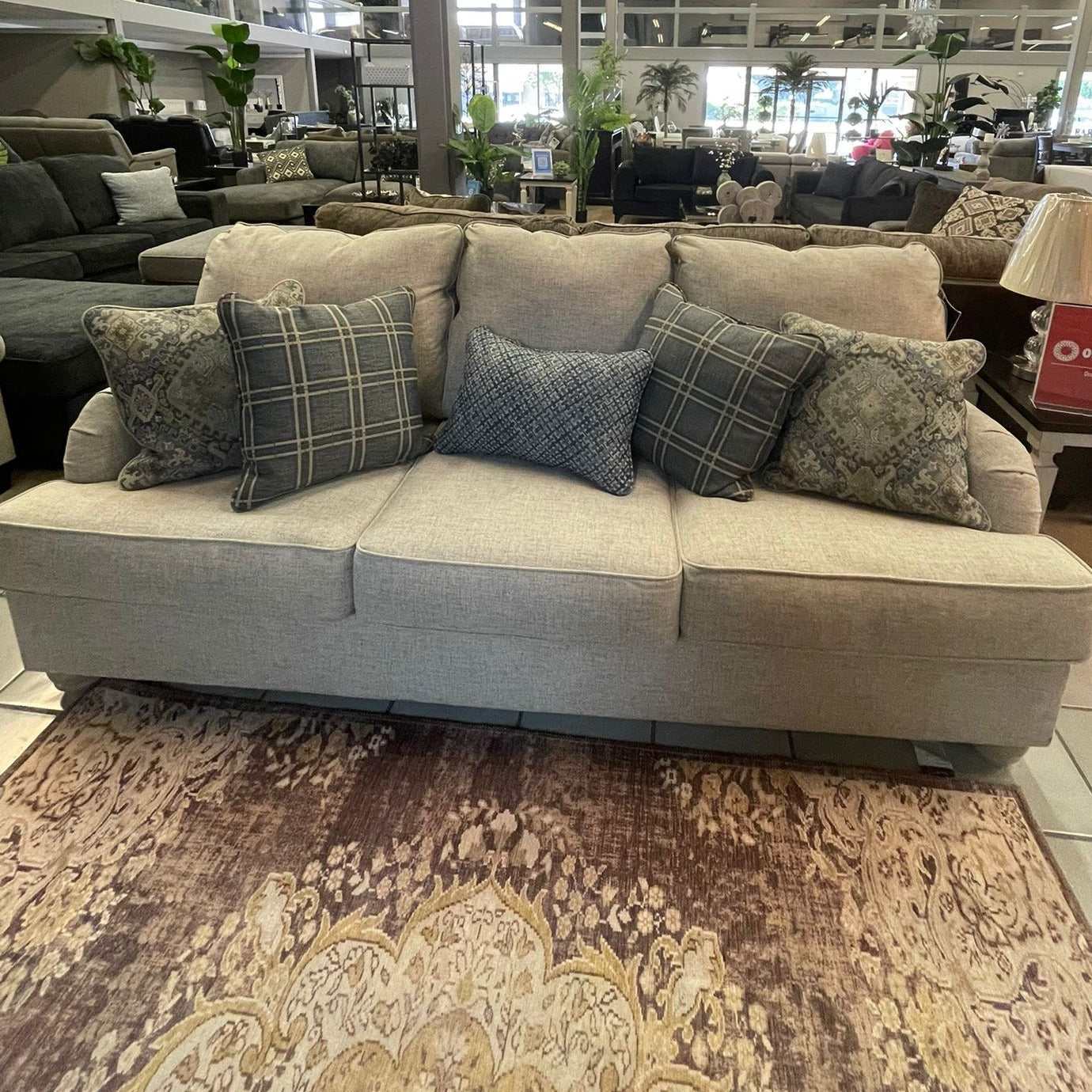 Traemore Beige Linen Sofa