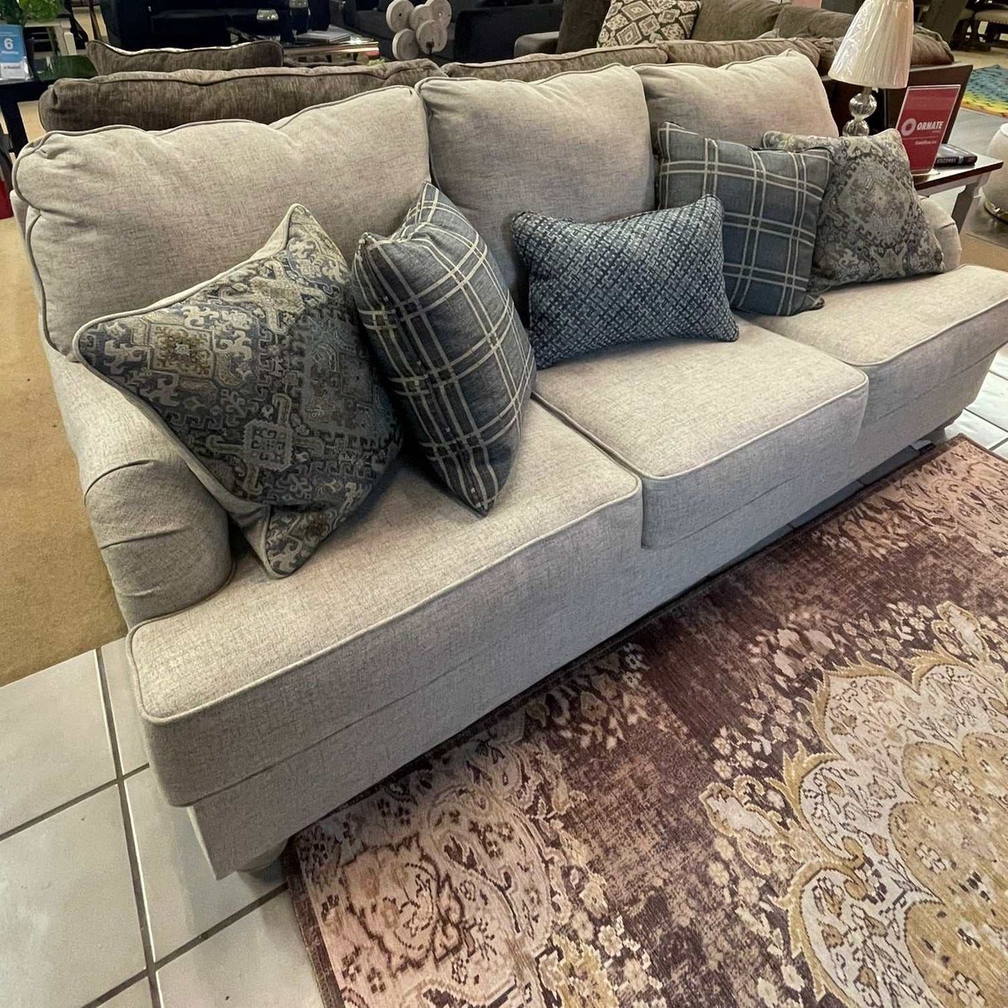 Traemore Beige Linen Sofa