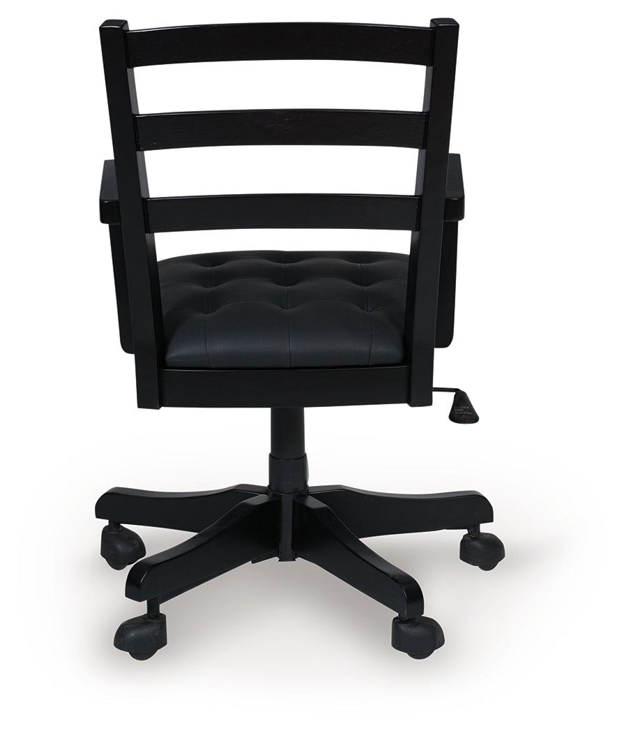 Wildenauer Black Home Office Swivel Desk Chair- Viva Furn