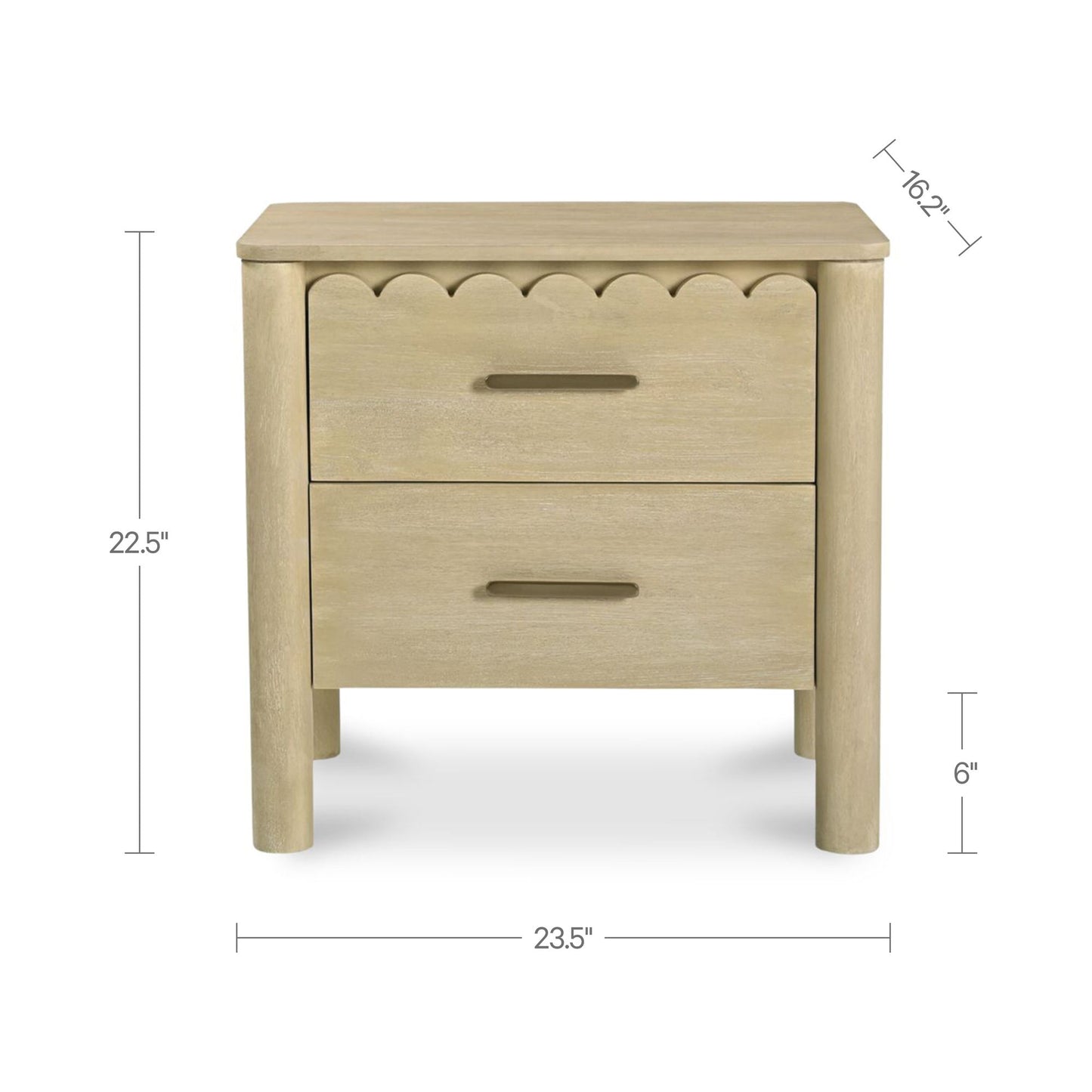Wiley Natural Nightstand - Ornate Home