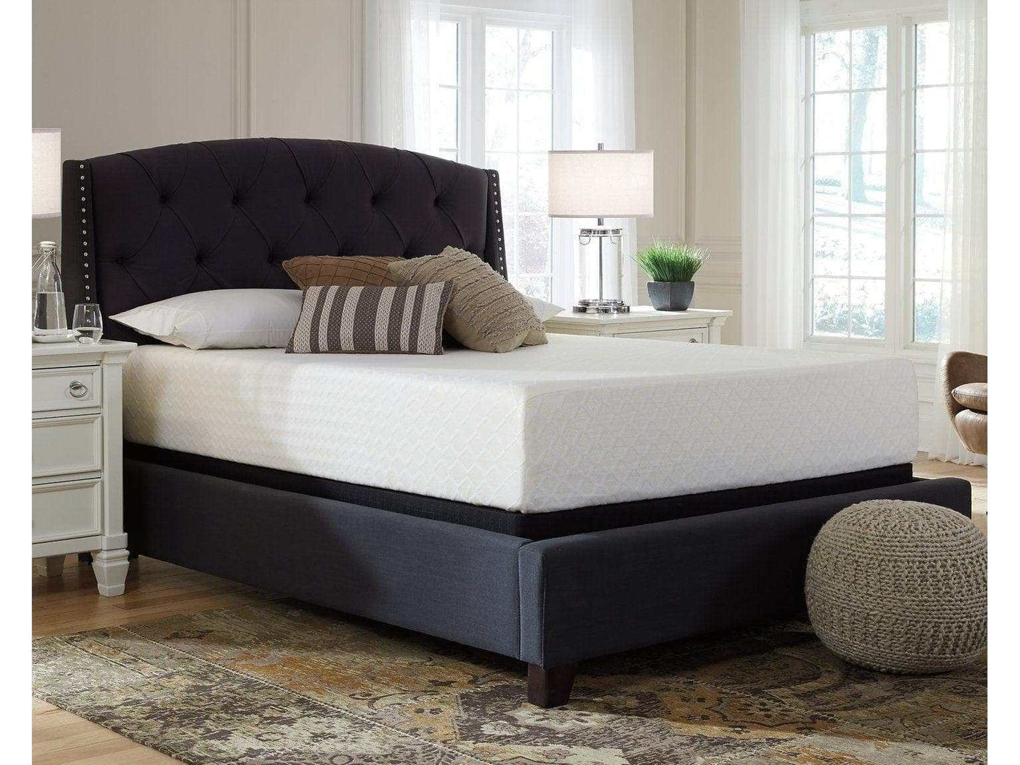 Chime White 12 Inch Memory Foam Queen Mattress in a Box
