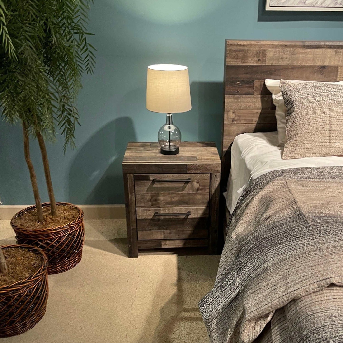 Derekson Multi Gray Nightstand