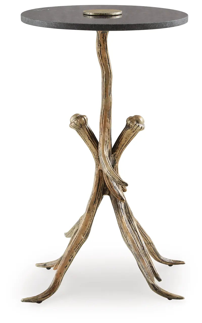 Lemkins Antiqued Gold Accent Table - Ornate Home