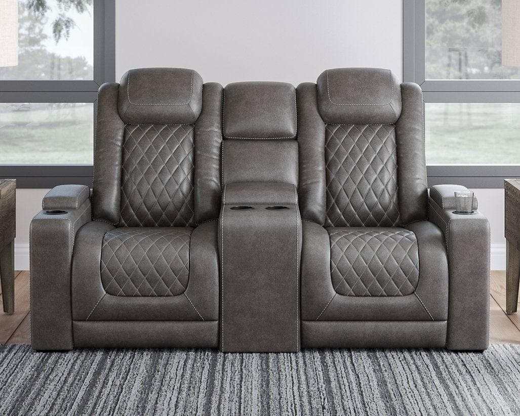 HyllMont Power Reclining Loveseat with Console