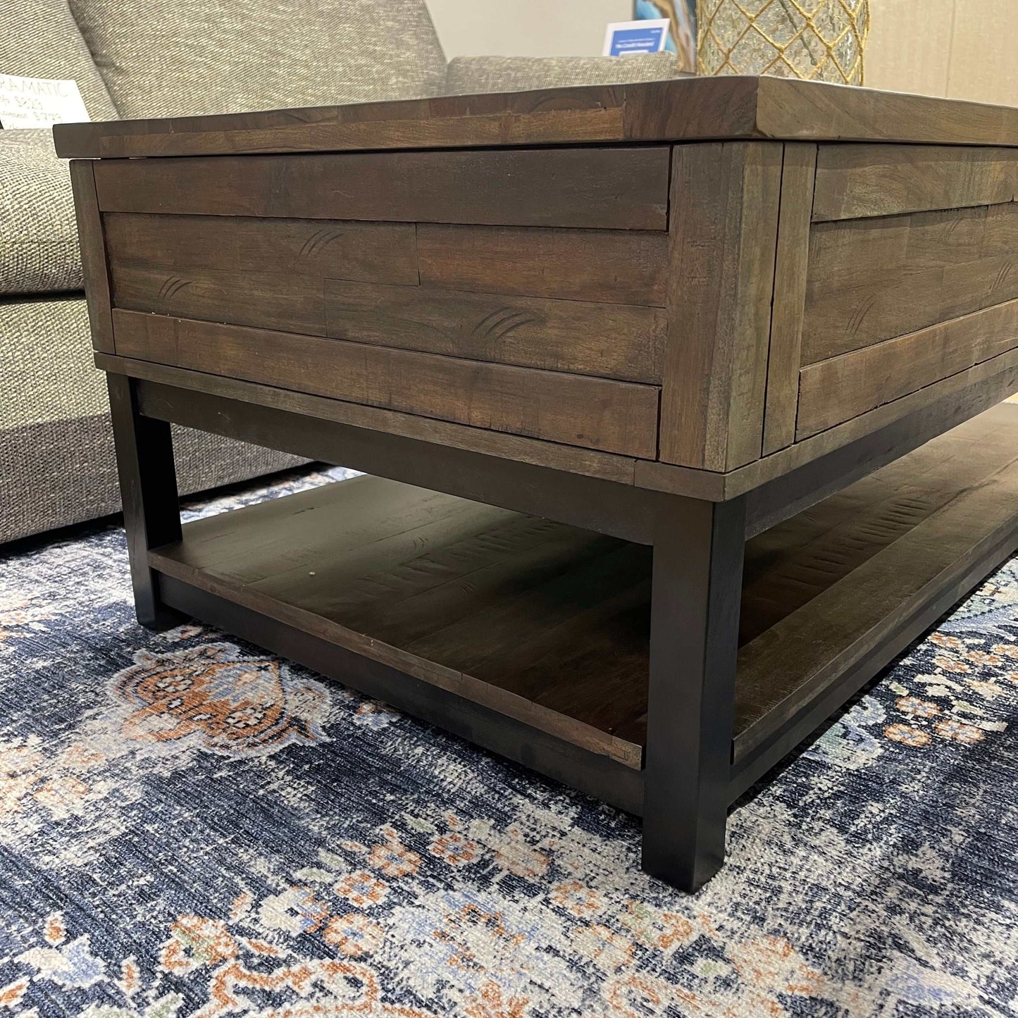 Johurst Grayish Brown Lift Top Coffee Table