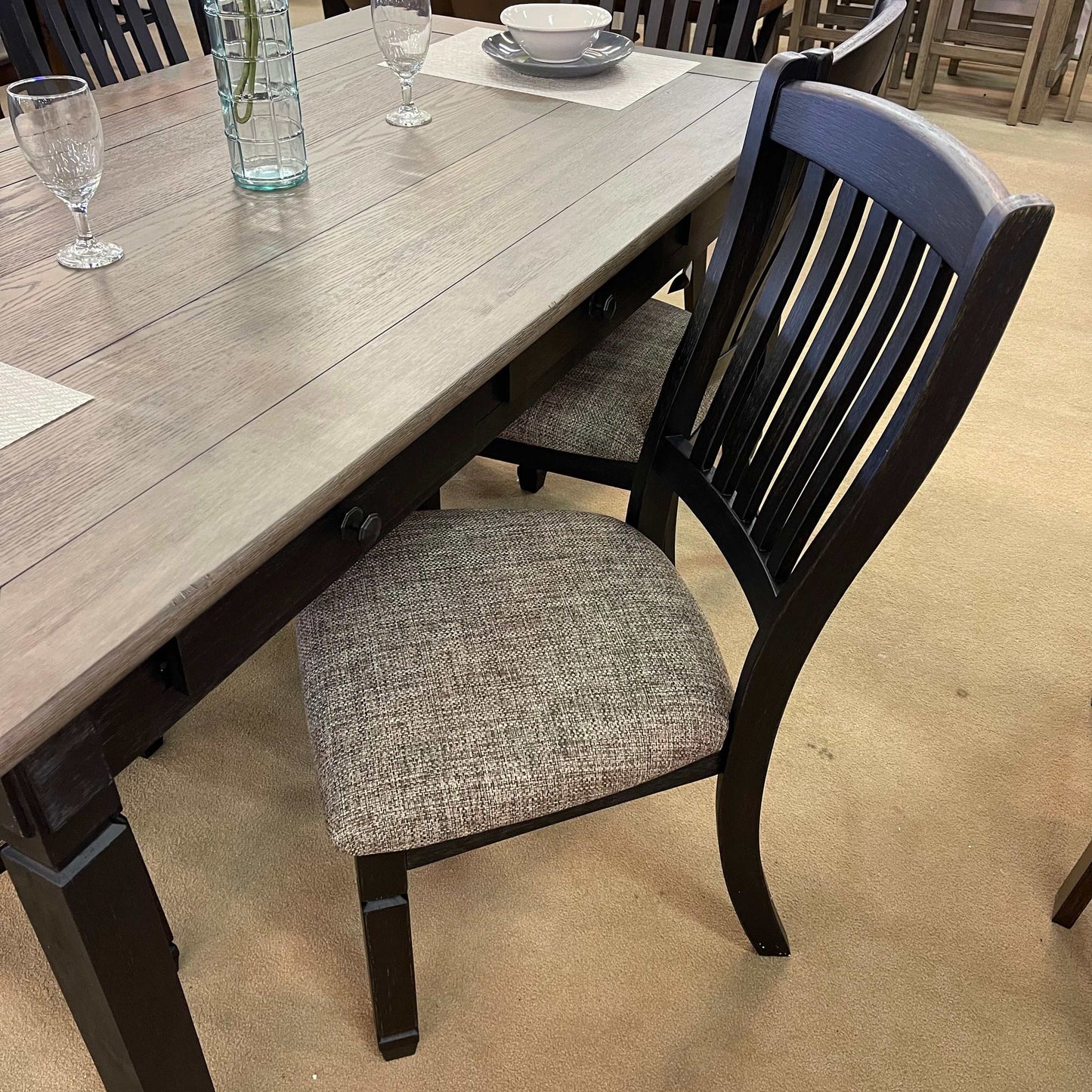 Tyler Creek Black/Grayish Brown Dining Side Chair (Set of 2)