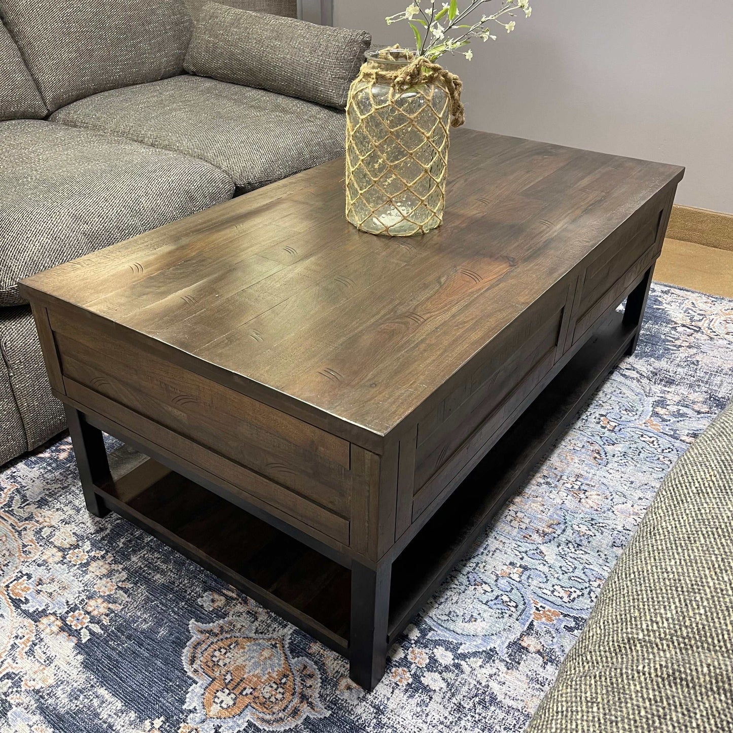 Johurst Grayish Brown Lift Top Coffee Table