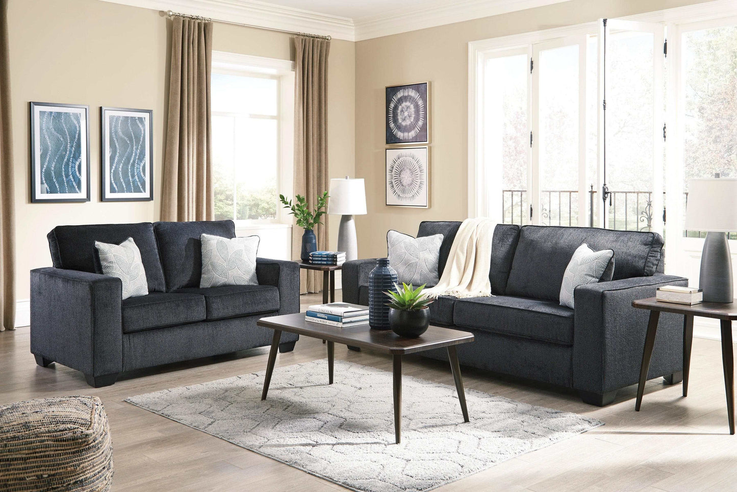 Altari Stationary Sofa & Loveseat / 2pc