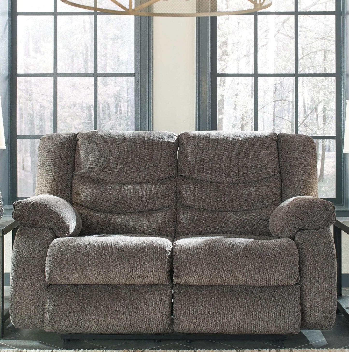 Tulen Gray Manual Reclining Loveseat