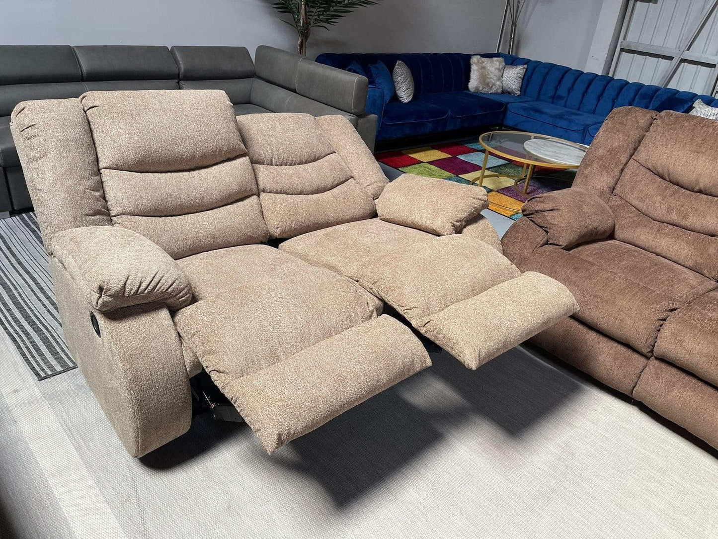 Tulen Gray Manual Reclining Loveseat