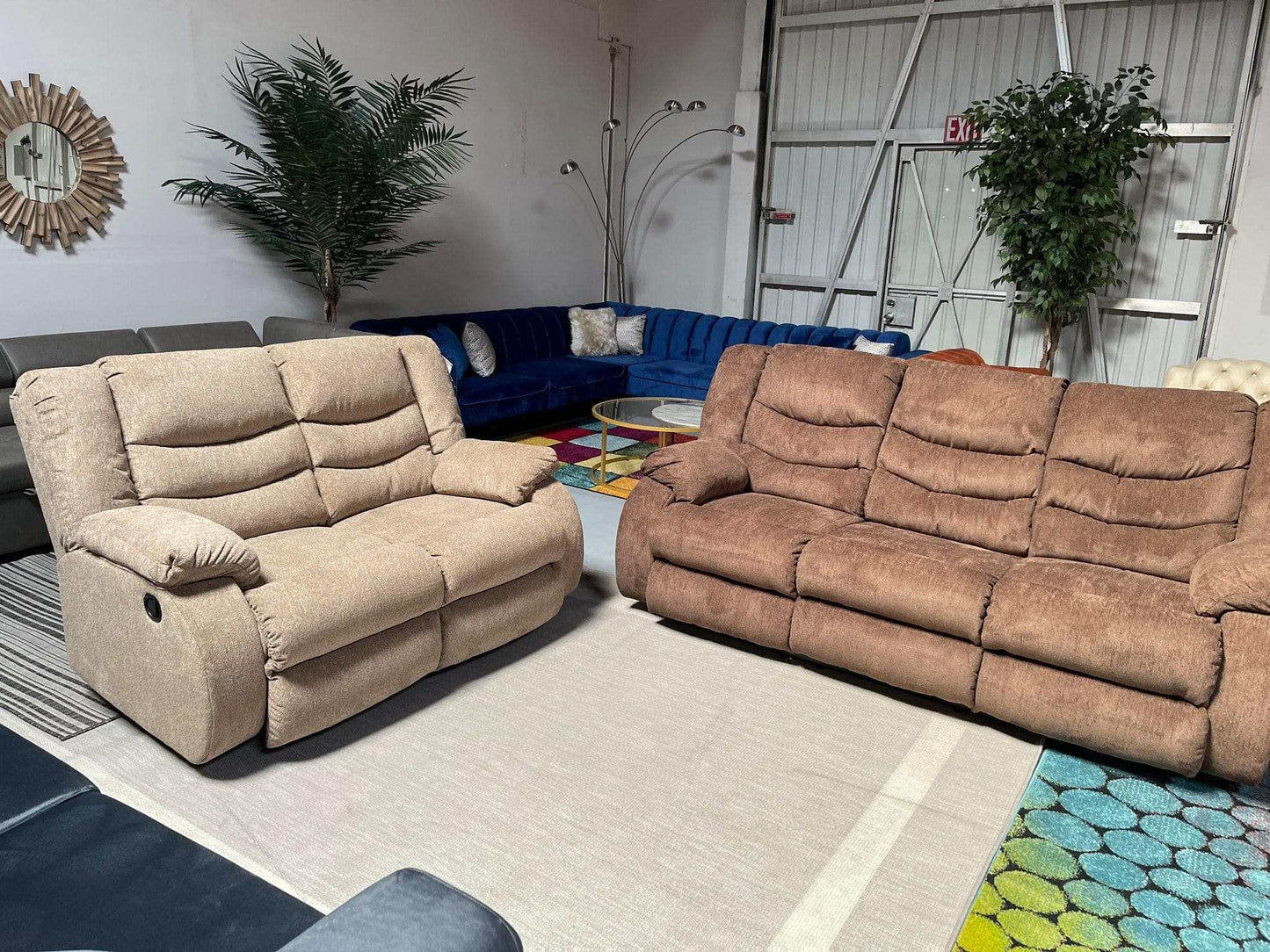 Tulen Gray Manual Reclining Loveseat
