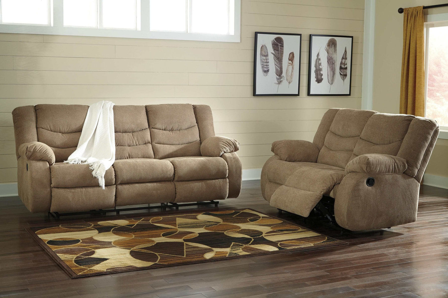 Tulen Gray Manual Reclining Loveseat