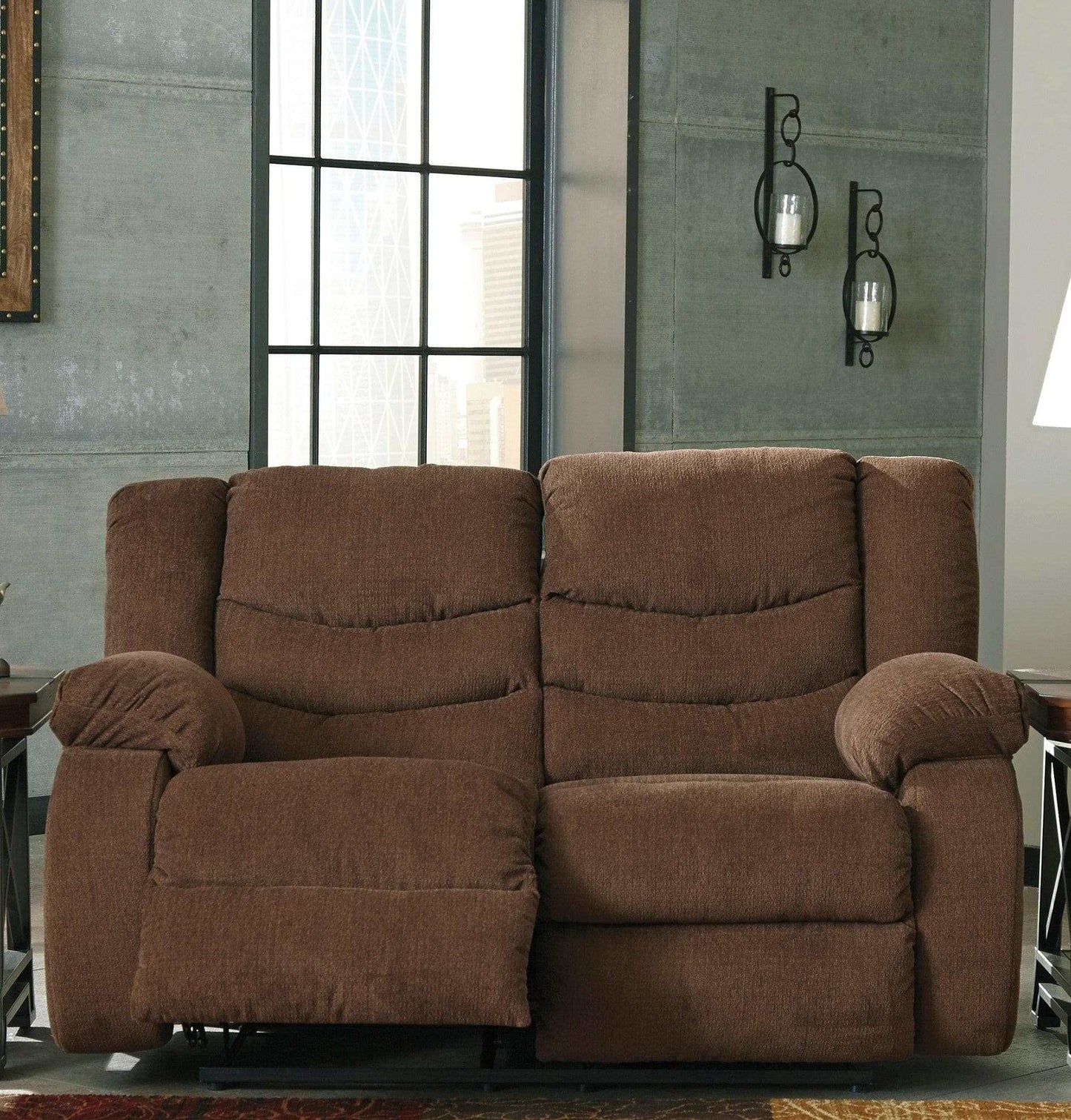 Tulen Gray Manual Reclining Loveseat